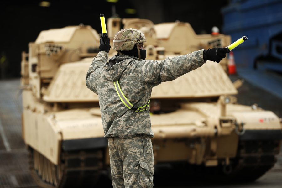 Nato-soldat i Belgien.