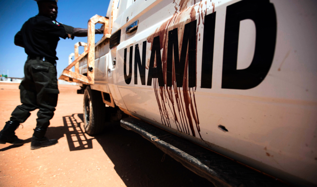 Den fredsbevarande insatsen Unamid lämnar Sudan.