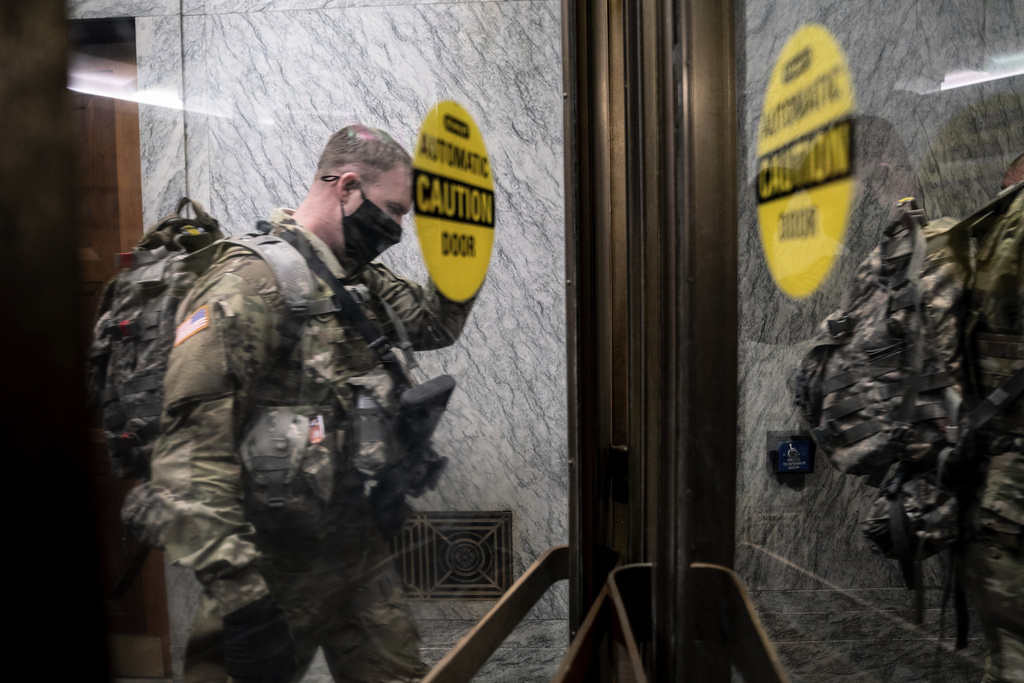 Washington är tungt militariserat inför att Biden och Harris ska sväras in.