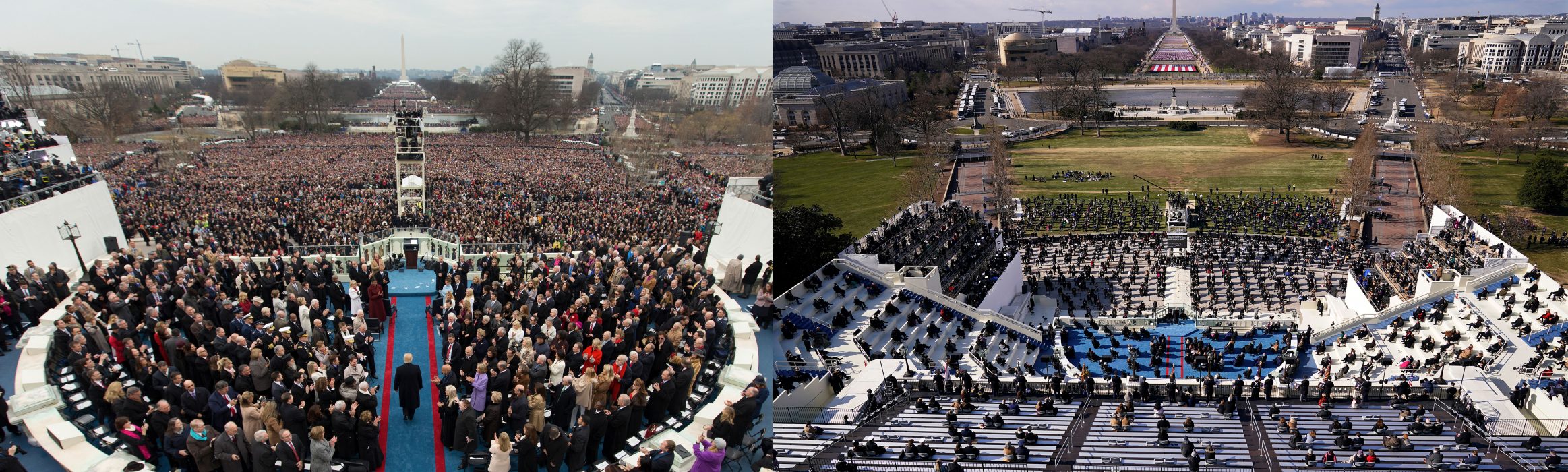 Trump hävdar att media fortsätter att ljuga om hur åskådare som var på presidentinstallationerna i USA.