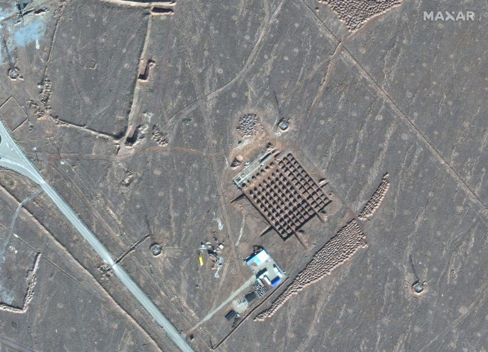 Satellitbild från mitten av december från en trolig kärnenergianläggning i Iran.