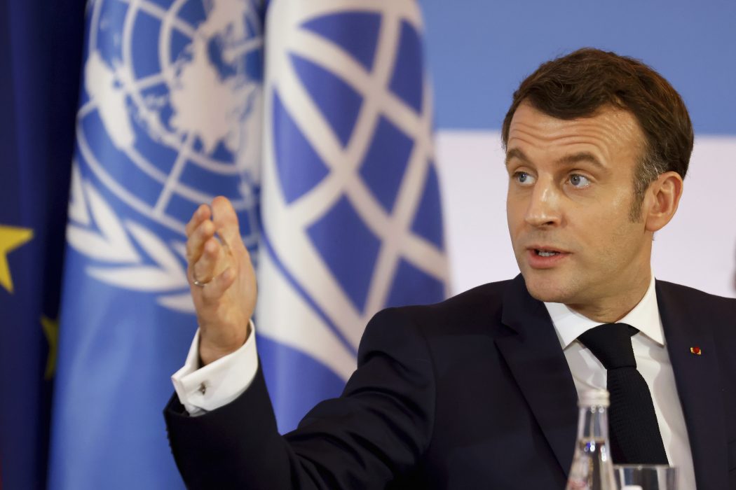 Frankrikes president Emmanuel Macron .