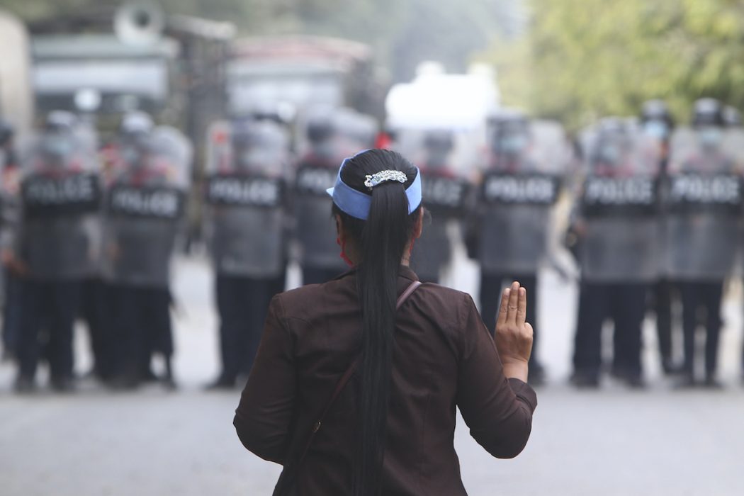 Protesterna i Myanmar har pågått i två veckor.