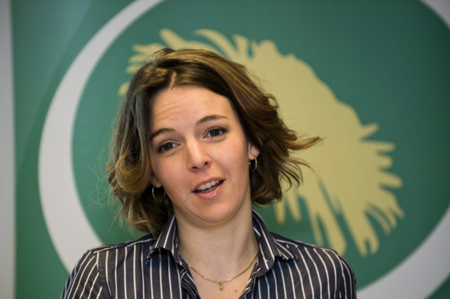 Zaida Catalán, då kandidat för Miljöpartiet, i Stockholm 2009.
