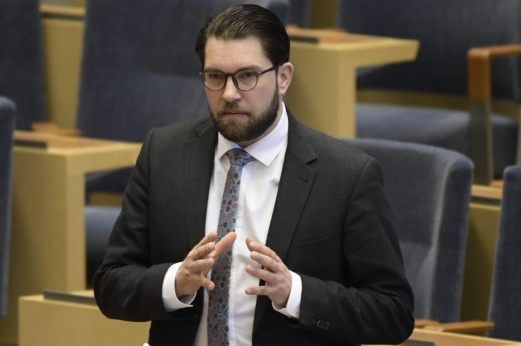 Sverigedemokraternas partiledare Jimmie Åkesson (SD).