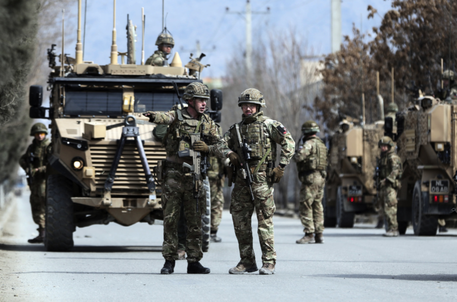 Brittiska soldater på plats i Kabul i Afghanistan.