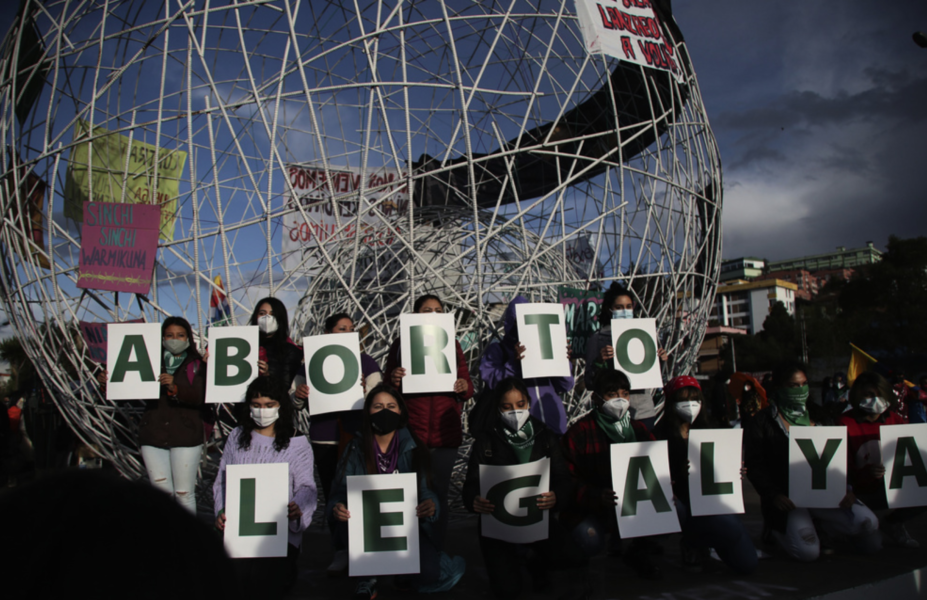 En demonstration för aborträtten i Quito, Ecuador, i september i fjol.