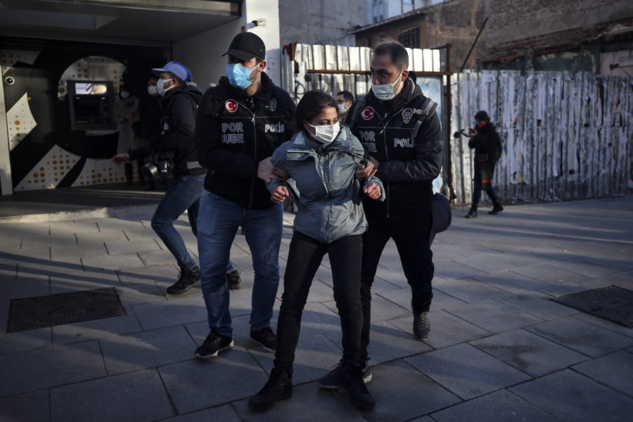 Protesterna i Turkiet utanför Bogaziciuniversitetet inleddes i början av året.