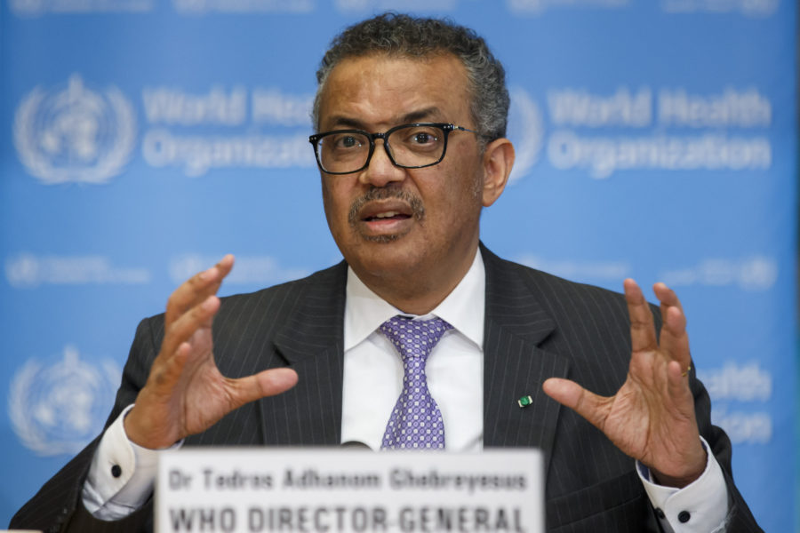 Världshälsoorganisationen WHO:s generaldirektör Tedros Adhanom Ghebreyesus.