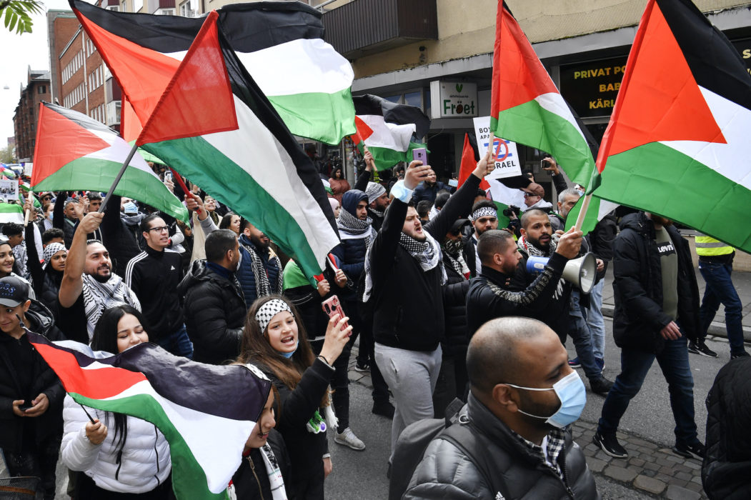 Propalestinsk demonstration i Malmö.
