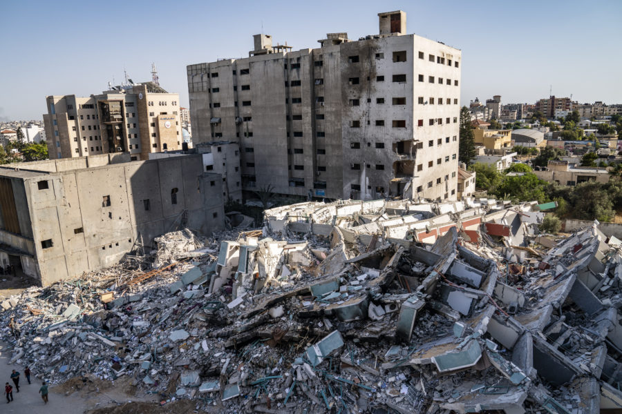 Förödelse i Gaza efter elva dagars strider.
