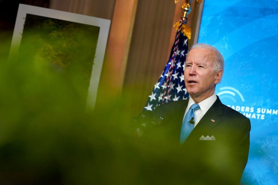 USA:s president Joe Biden under det klimattoppmöte han anordnade den 22 och 23 april.