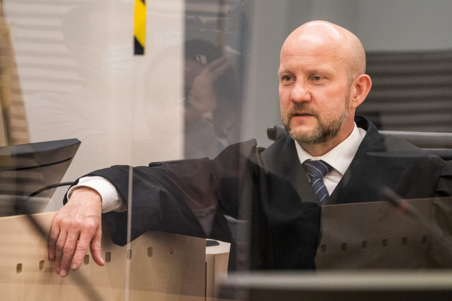 Åklagaren Geir Evanger under rättegången mot kvinnan.