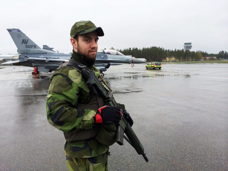 F21 i Luleå fungerar som bas för flygövningen Arctic challenge exercise.