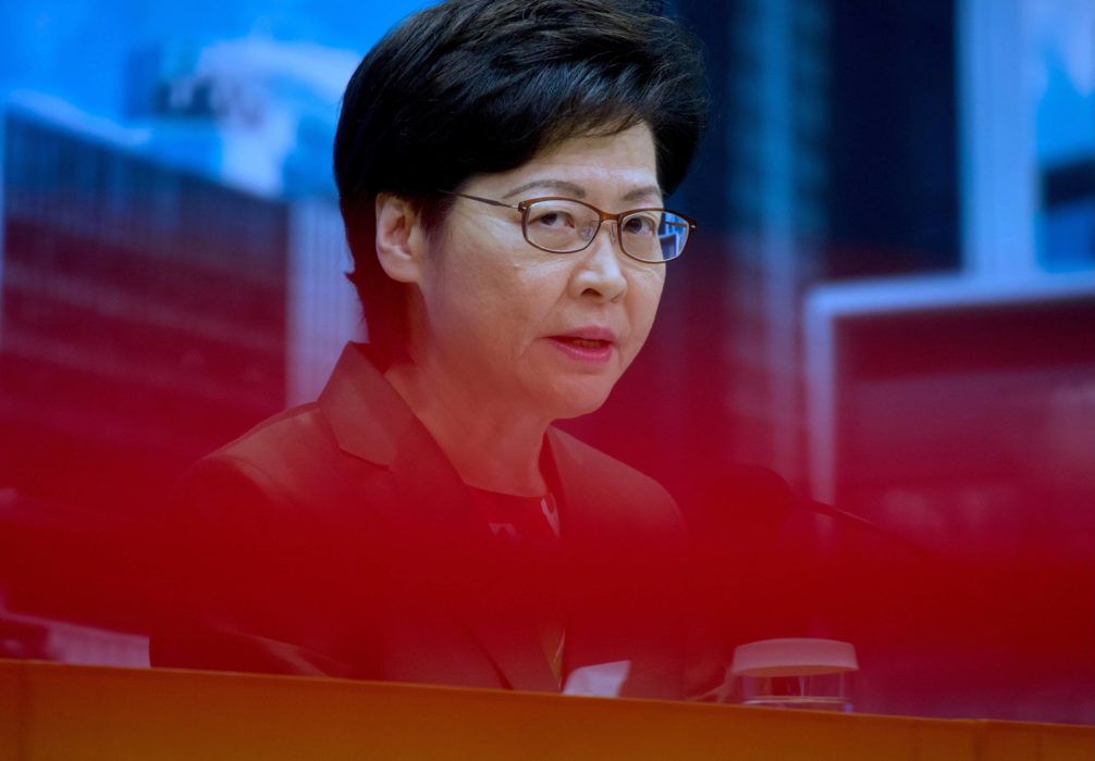 Hongkongs ledare Carrie Lam.