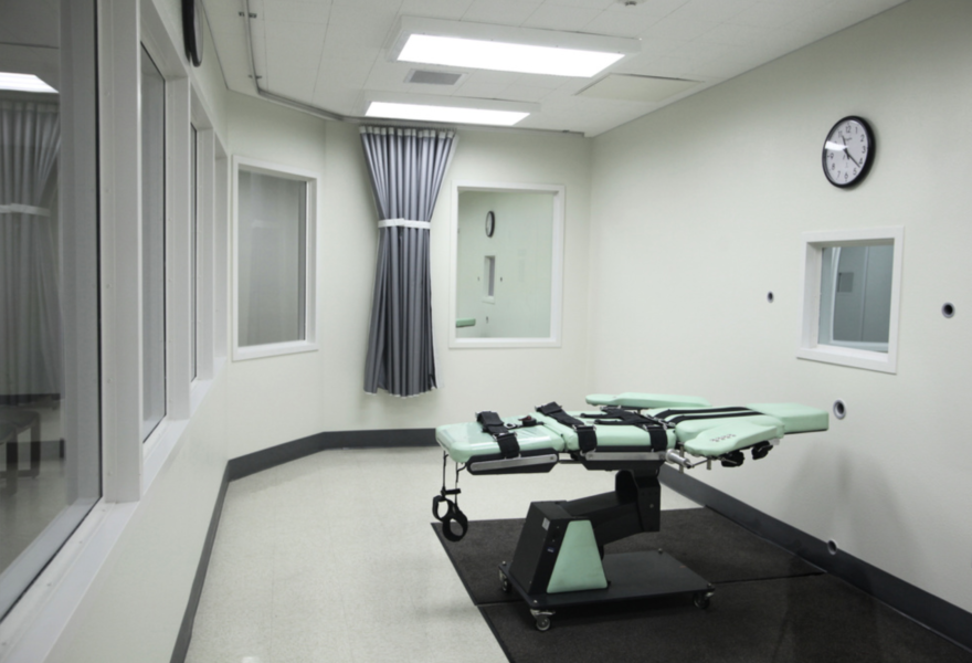 Avrättningskammare på delstatsfängelset San Quentin i Kalifornien, USA.