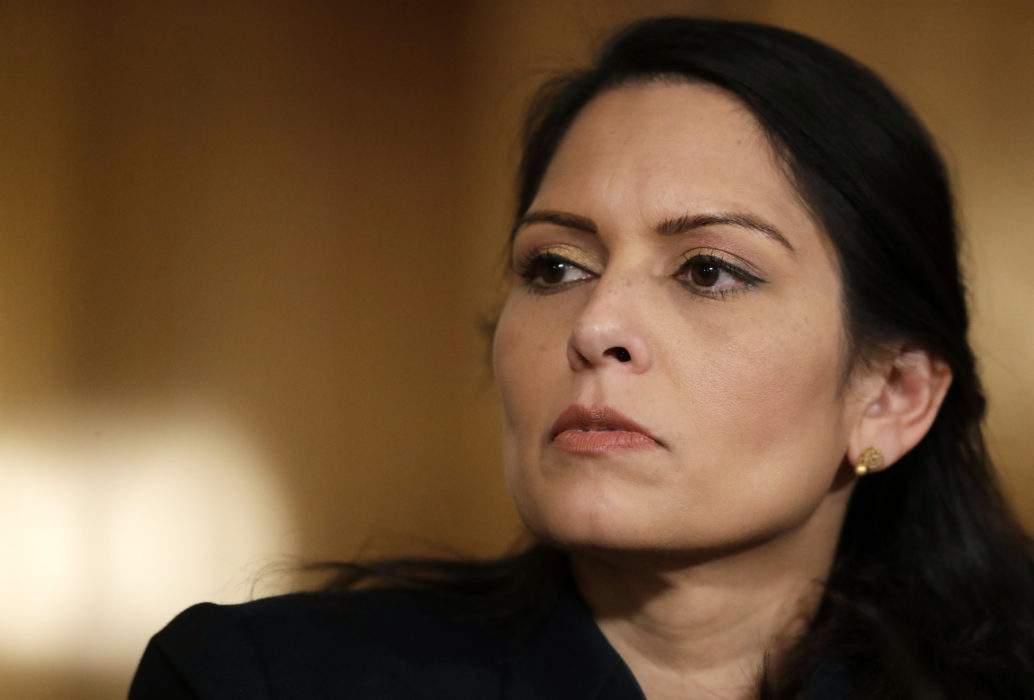 Priti Patel, Storbritanniens inrikesminister med ansvar för migrationsfrågor.