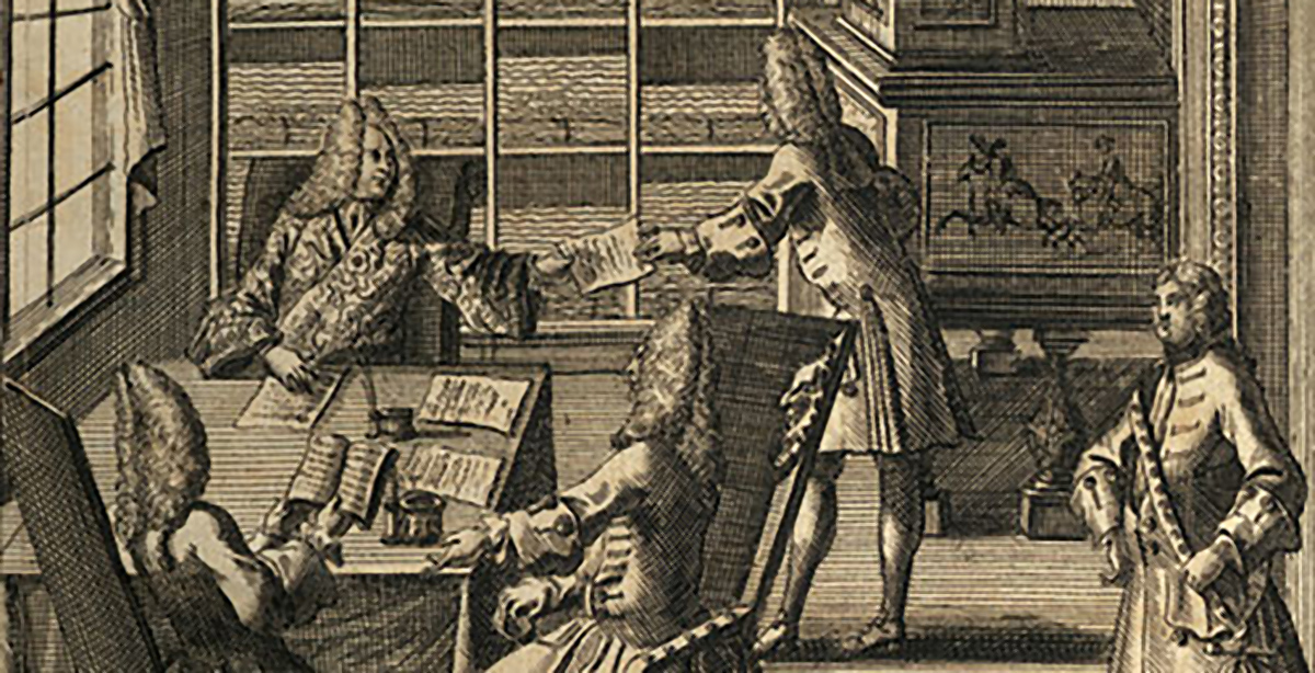 En tysk skrivbyrå från tidigt 1700-tal.