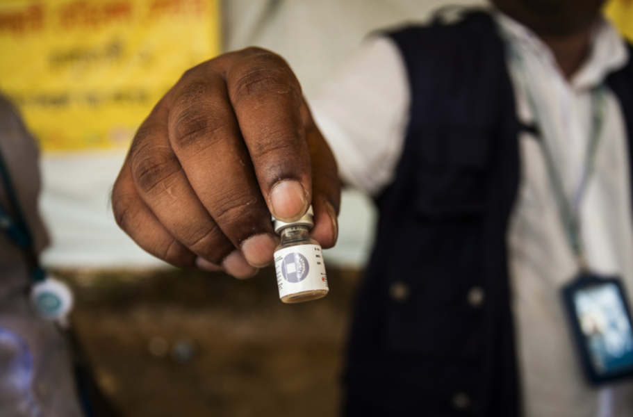 Vaccinering mot kolera i flyktinglägren i Cox's Bazar, Bangladesh 2017.
