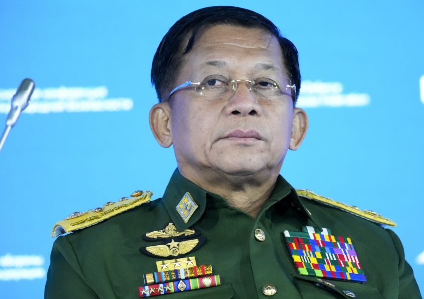 Ledaren för militärjuntan i Myanmar, general Min Aung Hlaing.