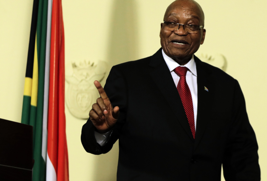 Jacob Zuma, fotograferad 2018 då han fortfarande var Sydafrikas president.