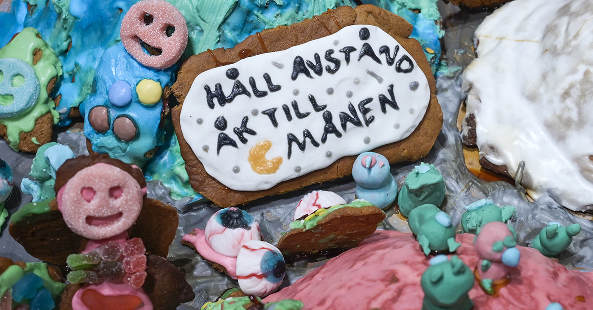 Arkdes årliga pepparkaksutställning fick hållas digitalt förra året, och temat var avstånd.