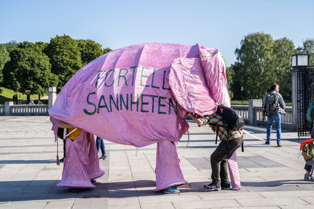 Extinction rebellion genomförde en rad aktioner i Oslo under Nordic rebellion för två veckor sedan.