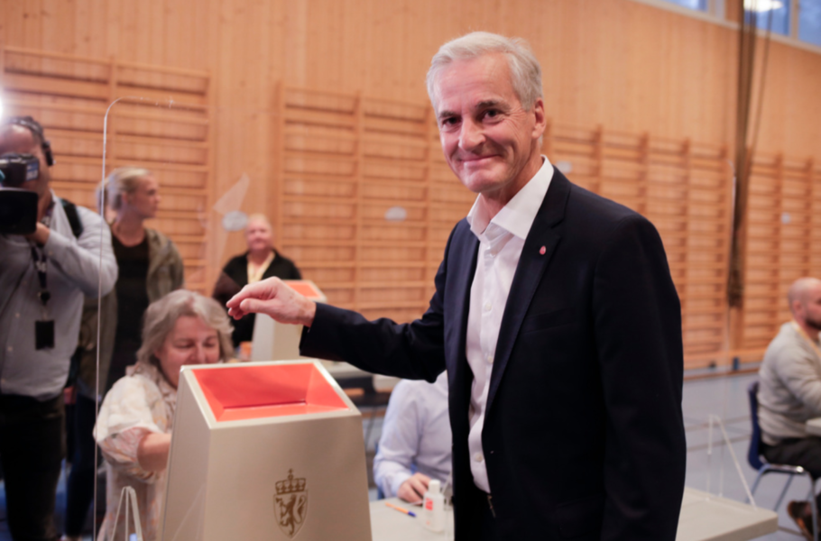 "Känslan är god och Arbeiderpartiet har medvind", sade Jonas Gahr Støre när han röstade i Oslo redan på söndagen.
