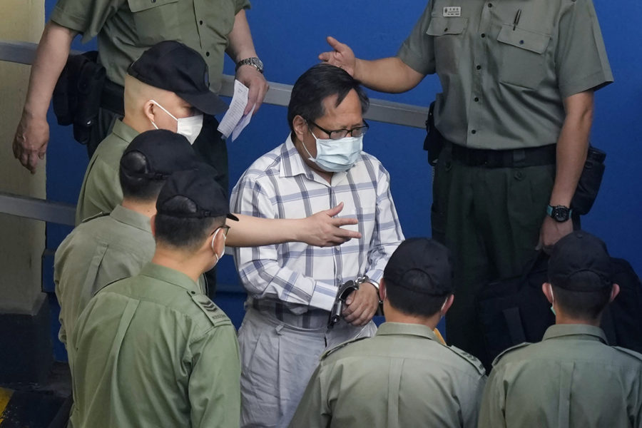 En av demokratiaktivisterna, Albert Ho, döms till tio månader i fängelse.