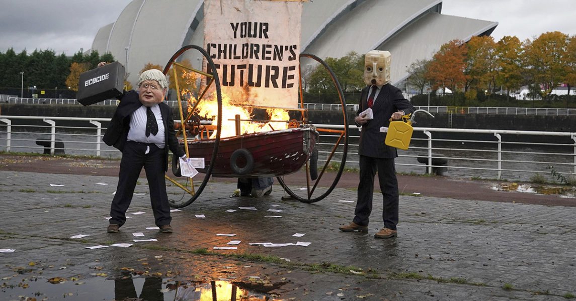 Miljögruppen Ocean rebellion har en manifestation i Glasgow inför klimatmötet som börjar den 1 november.