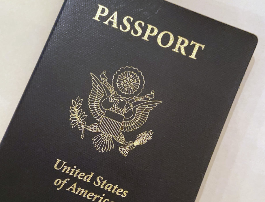 Ett pass från USA.