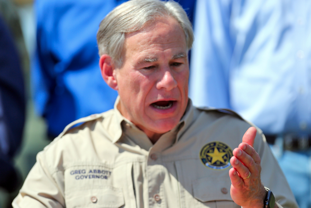 Texas guvernör Greg Abbott, bild från tidigare i oktober.