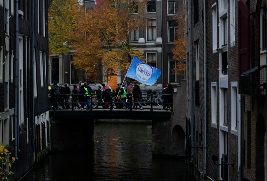 Protestmarsch i Amsterdam i lördags.