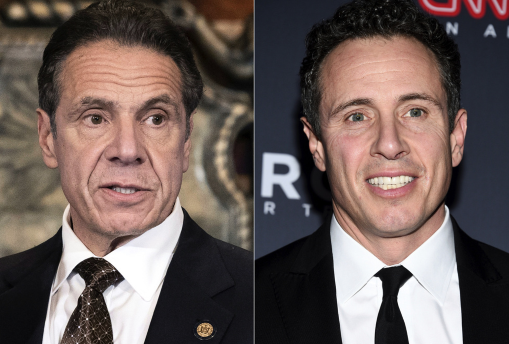 Andrew Cuomo, till vänster, och CNN.