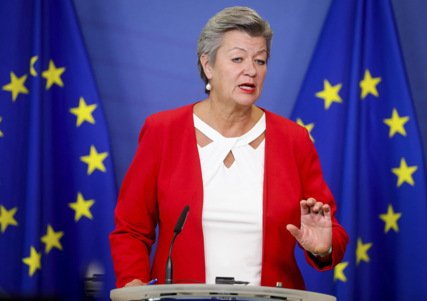 EU:s inrikeskommissionär Ylva Johansson deltog i mötet.