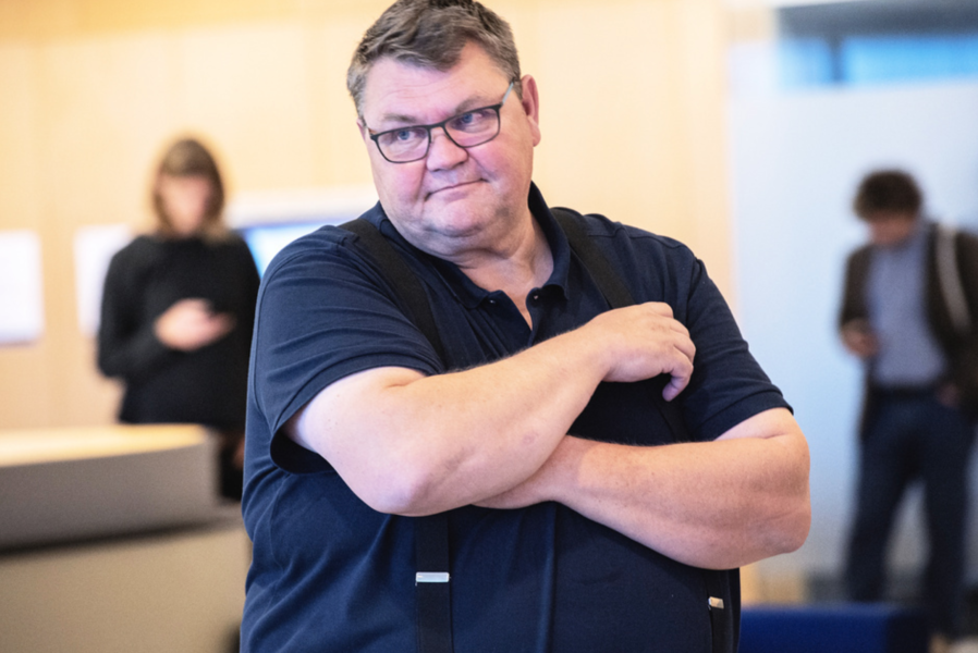 Peter Lundgren i samband med den tidigare rättegången i Jönköpings tingsrätt.