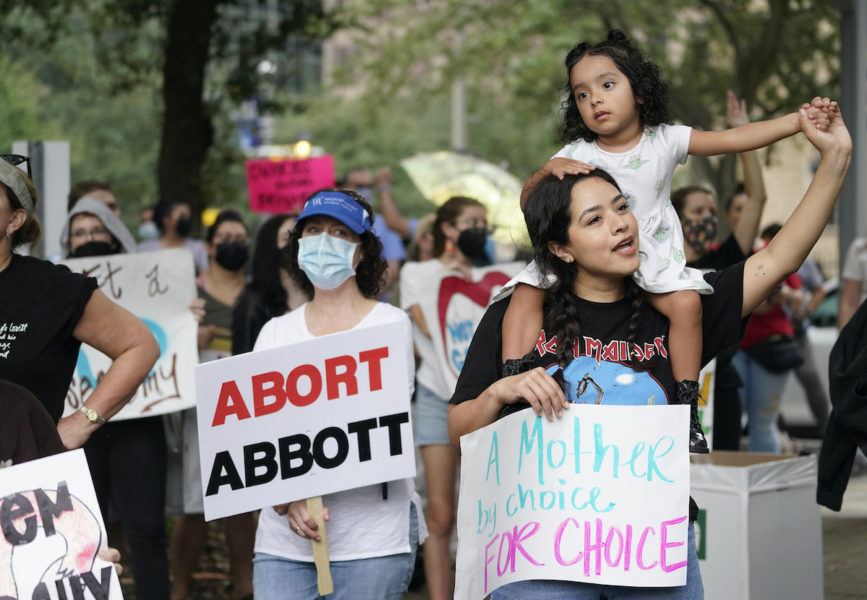 Demonstration mot abortlagen i Texas.