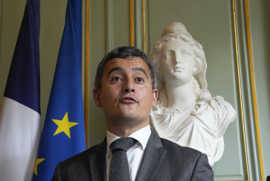 Frankrikes inrikesminister Gérald Darmanin.