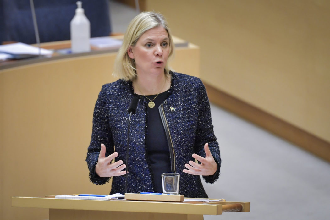 Statsminister Magdalena Andersson (S).