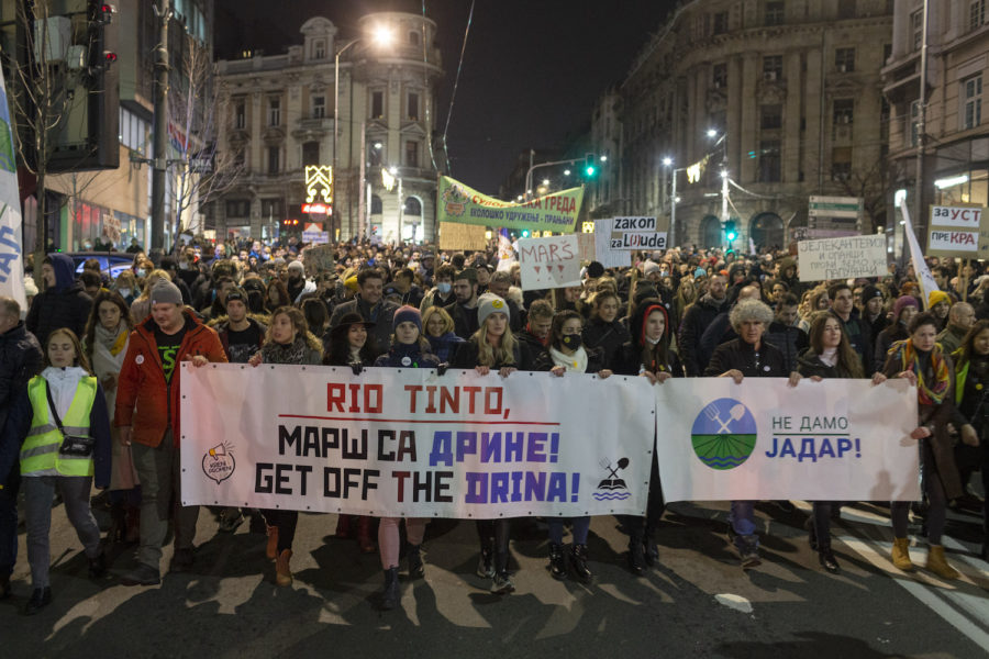 Sedan slutet av november har protesterna mot gruvplanerna intensifierats i Serbien.