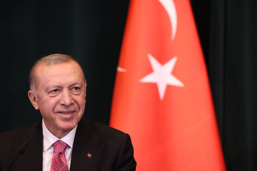 Brottet att förolämpa Turkiets president Recep Tayyip Erdogan (på bilden) ger fängelse i minst ett och högst fyra år.