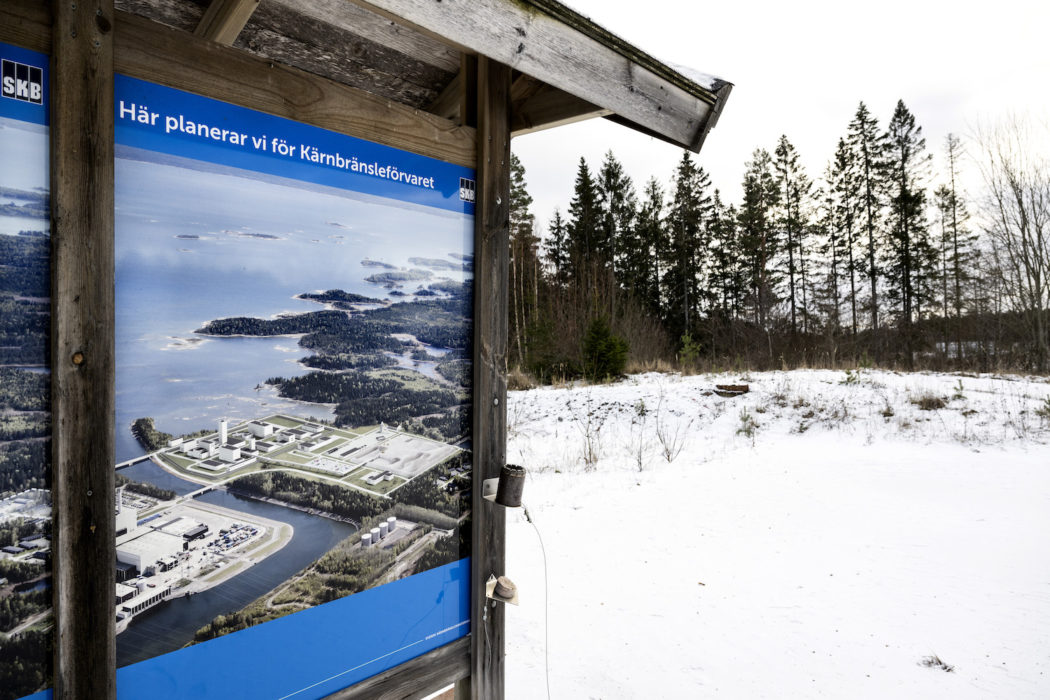 Platsen vid Forsmark kärnkraftverk där SKB planerar att bygga slutförvaret för kärnavfallet.