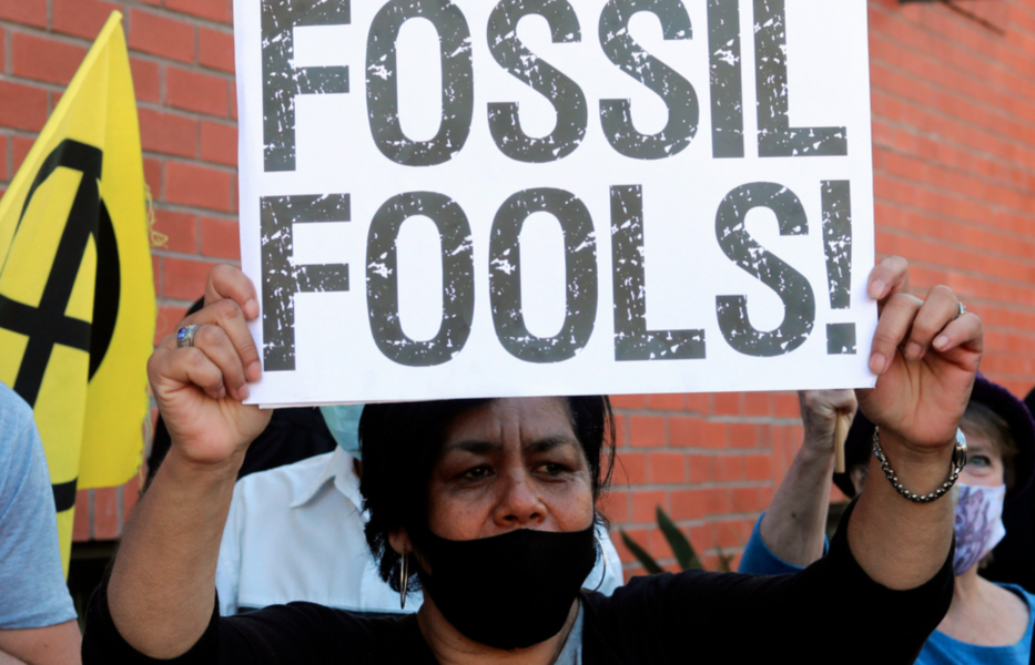 Klimataktivister under en protest i Kapstaden i november förra året.