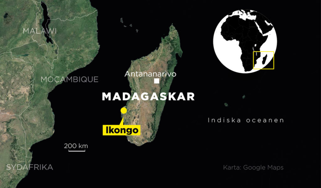 Webbkarta över Madagaskar.