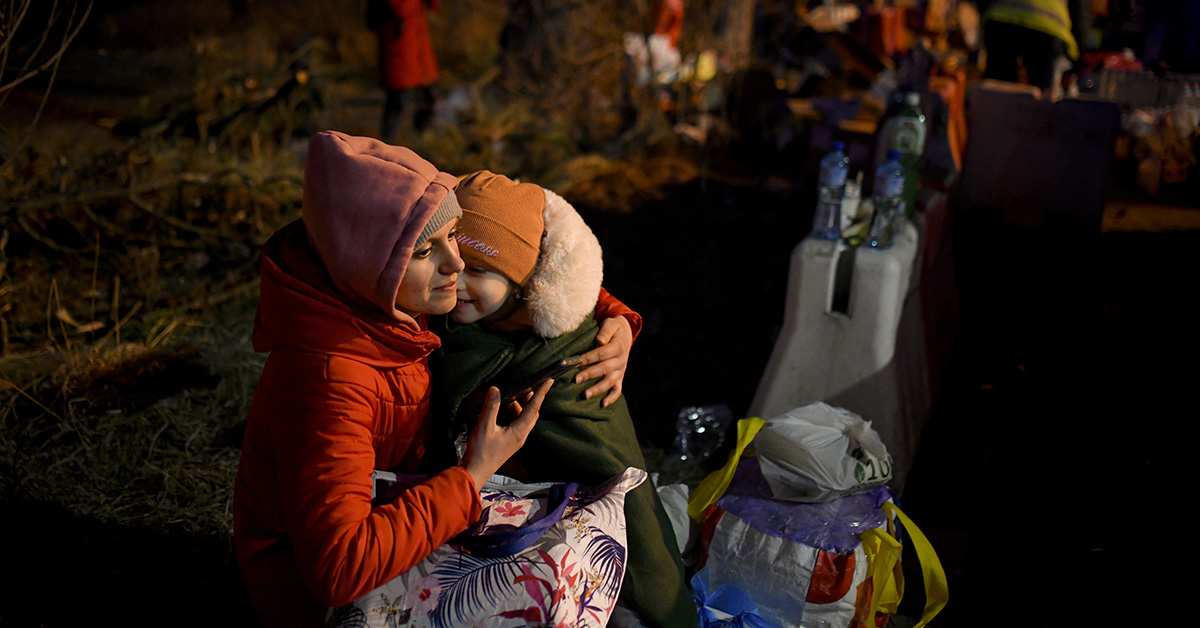 Fyraåriga Sofia och hennes mamma har flytt kriget i Ukraina över gränsen till Rumänien.