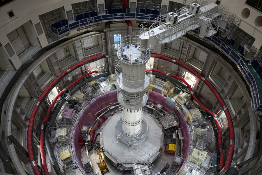 Iter-reaktorn i Frankrike ska utvinna fusionskraft i framtiden.