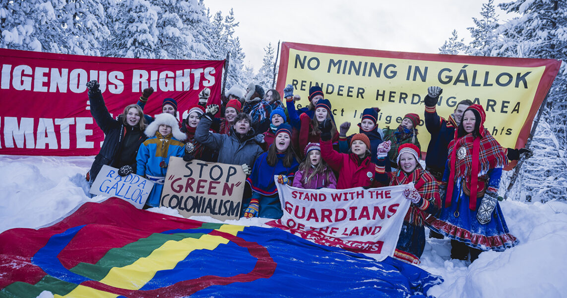 Greta Thunberg strejkar med Jokkmokksbor för klimatet och samernas rättigheter som urfolk.