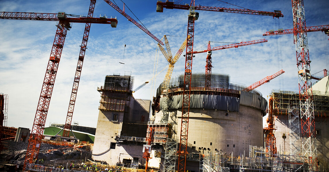 Kärnkraftverket i Hanhikivi i nordvästra Finland under konstruktion i maj 2008.