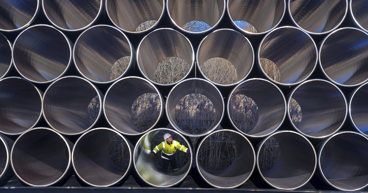 I de här rören skulle rysk gas ha gått om inte Nord stream 2 hade gått i konkurs.