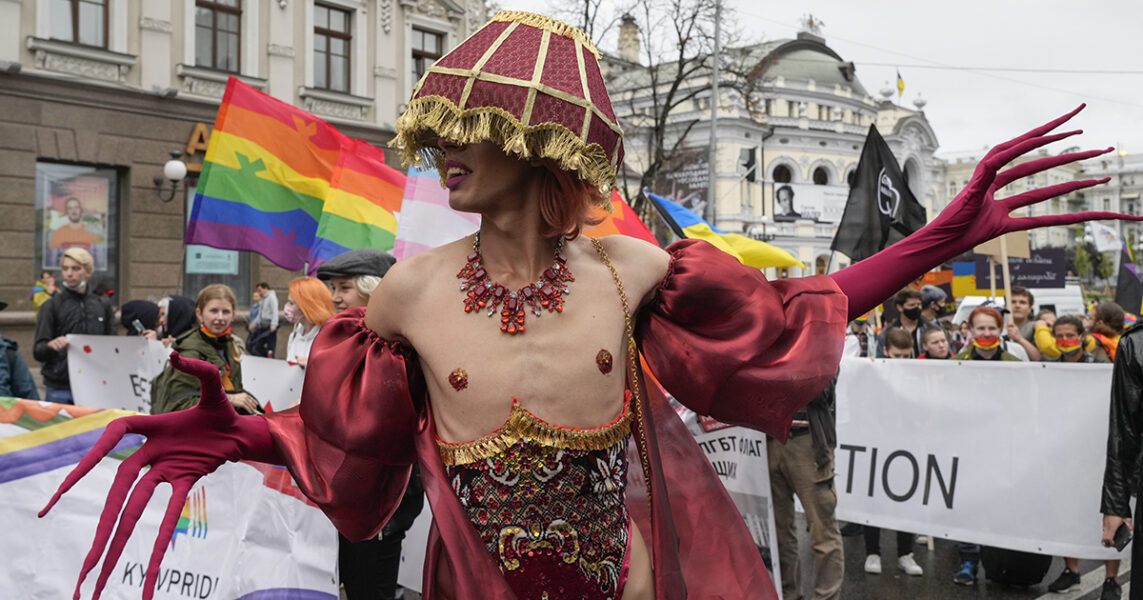 Pride i Kiev för bara ett halvår sedan, i september 2018.